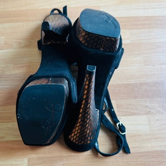 Jessica Simpson black spiked strappy sandals size 6 - Picture 7 of 14